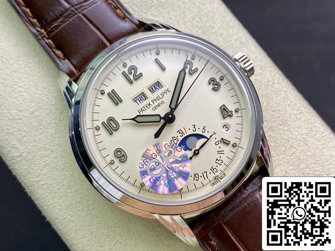 Patek Philippe Complicações 5320G-001 1:1 Melhor Edição GR Factory Mostrador branco leitoso