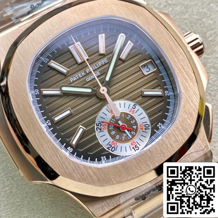 Patek Philippe Nautilus 5980-1R 1:1 Mejor edición 3K Factory V2 Oro rosa