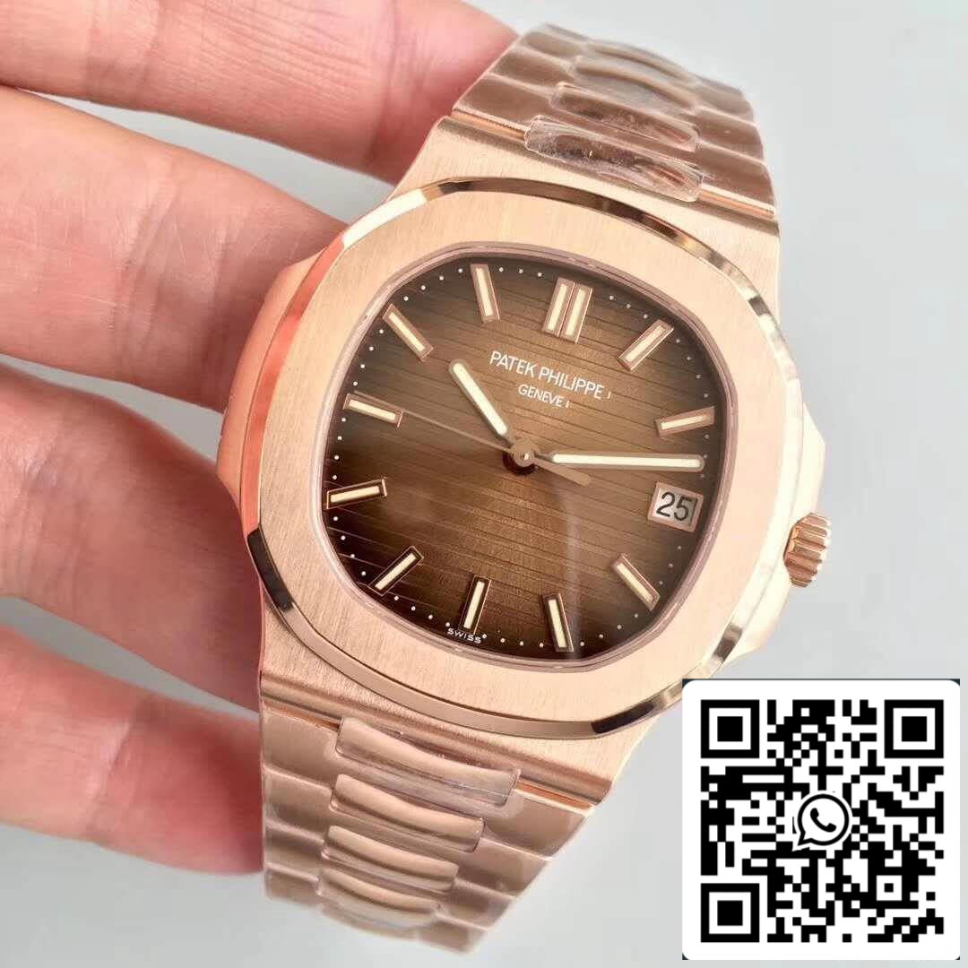 Patek Philippe Nautilus 5711/1R-001 PF Factory 1:1 Meilleure édition suisse ETA324 Cadran texturé marron