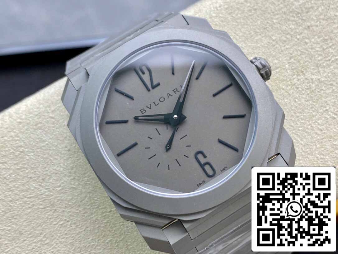 Bvlgari Octo Finissimo 102713 BGO40C14TTXTAUTO 1:1 Meilleure édition BV Factory Cadran gris argenté