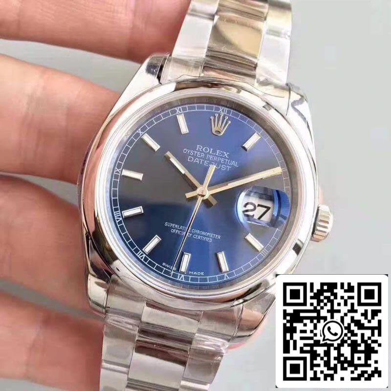 Rolex Datejust II 36mm 116200 AR Factory Blue Dial 1:1 Mejor Edición Suizo ETA3135