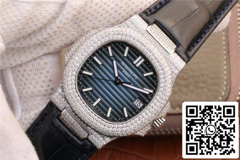 Patek Philippe Nautilus 5719/1G-001 KM Factory 1:1 Meilleure édition suisse ETA324 Cadran bleu