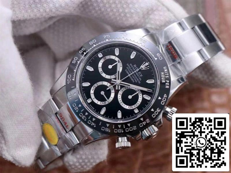 Rolex Cosmograph Daytona M116500LN-0002 1:1 Meilleure édition Noob Factory Cadran noir Suisse ETA4130