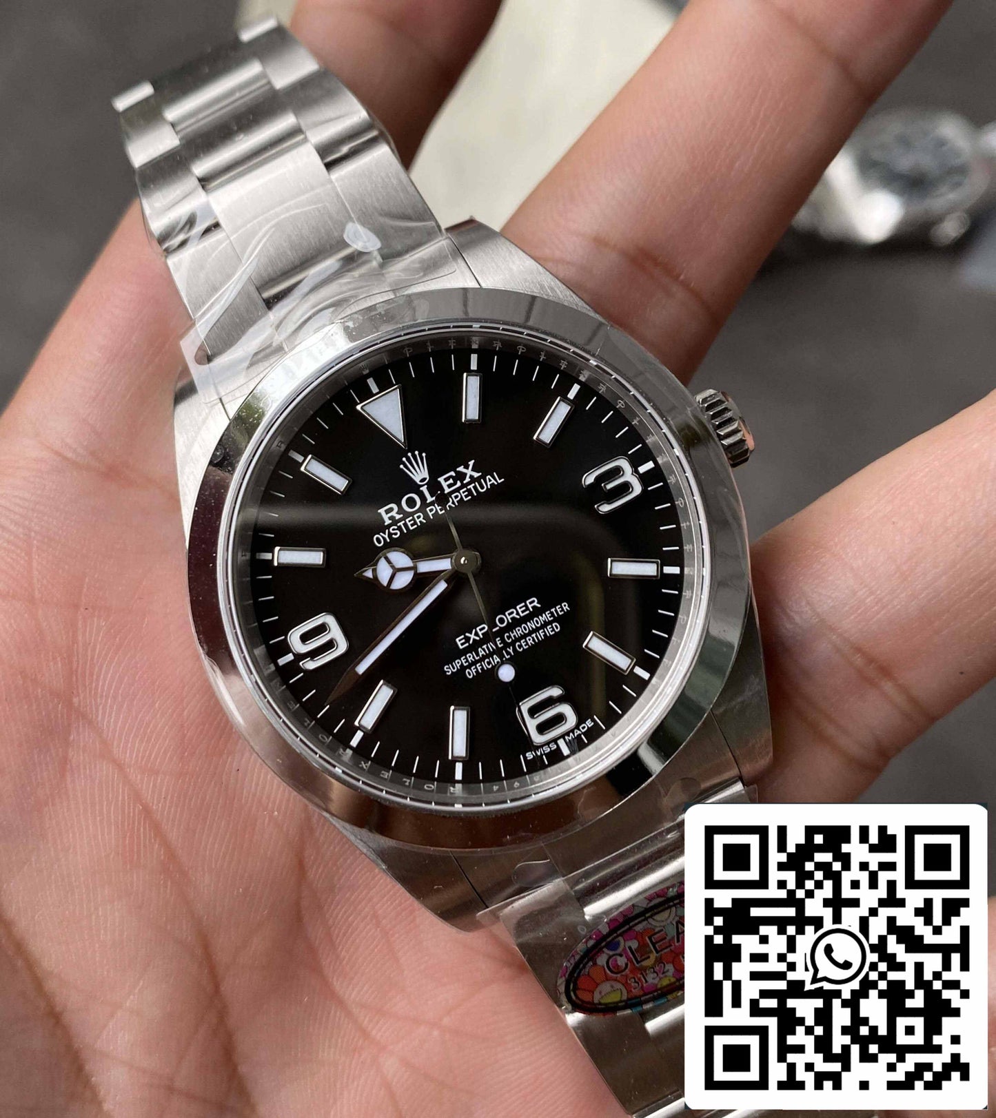 Rolex Explorer M214270-0003 39MM 1:1 Melhor Edição Clean Factory Mostrador Preto