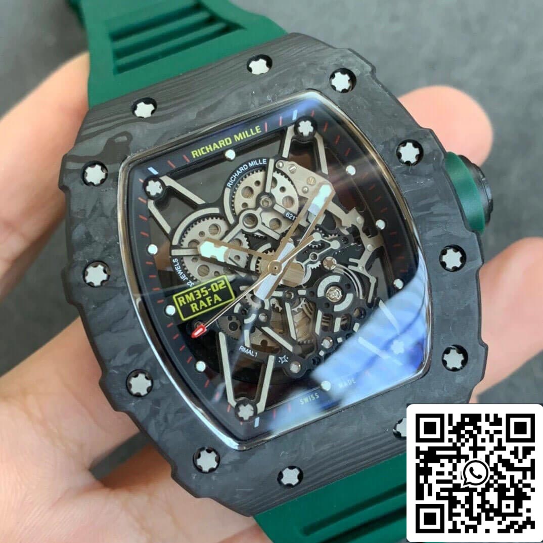 Richard Mille RM035-02 1:1 Meilleure édition KV Factory V3 Bracelet vert