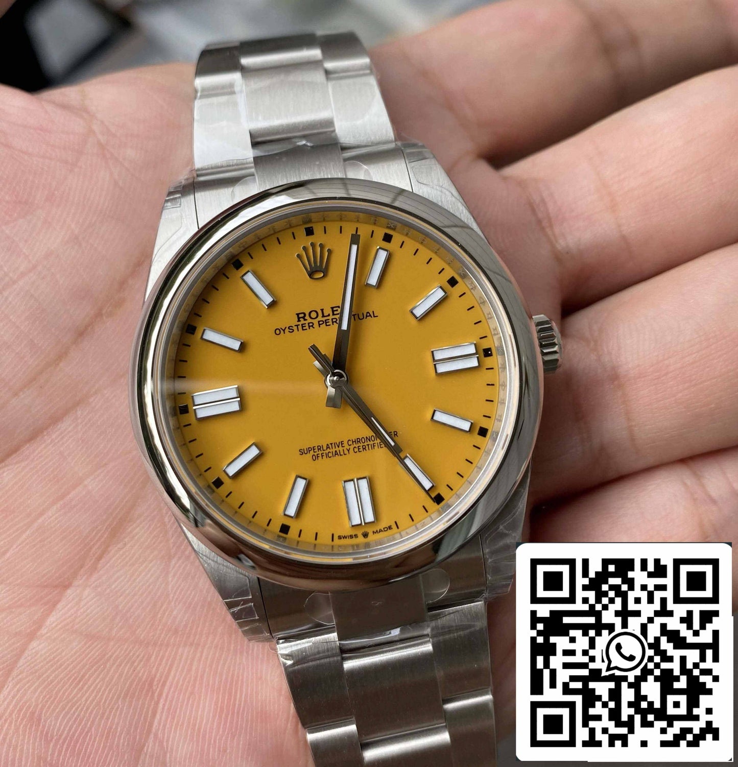 Rolex Oyster Perpetual 41MM M124300-0004 1:1 Best Edition VS Factory Yellow Dial