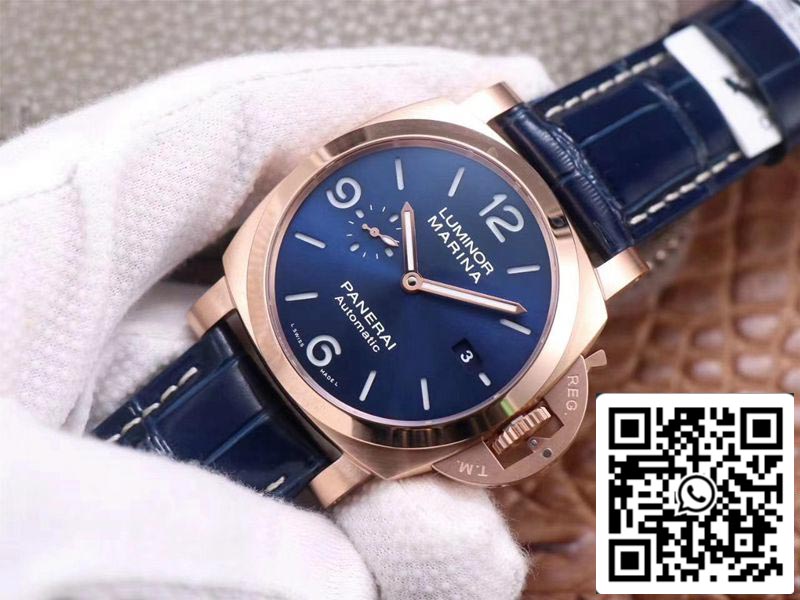 Panerai Luminor Marina Goldtech PAM01112 1:1 Meilleure édition VS Factory Blue Dial Swiss P9010