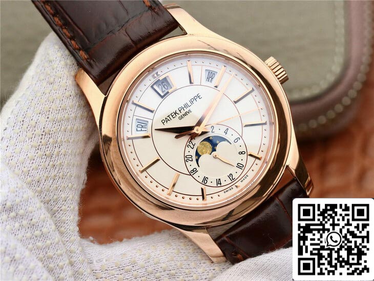 Patek Philippe Complicações 5205R-001 1:1 Melhor Edição KM Factory Mostrador Branco Leitoso