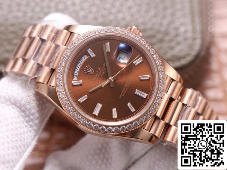 Rolex Day Date M228345RBR-0006 1:1 Meilleure édition EW Factory Or rose