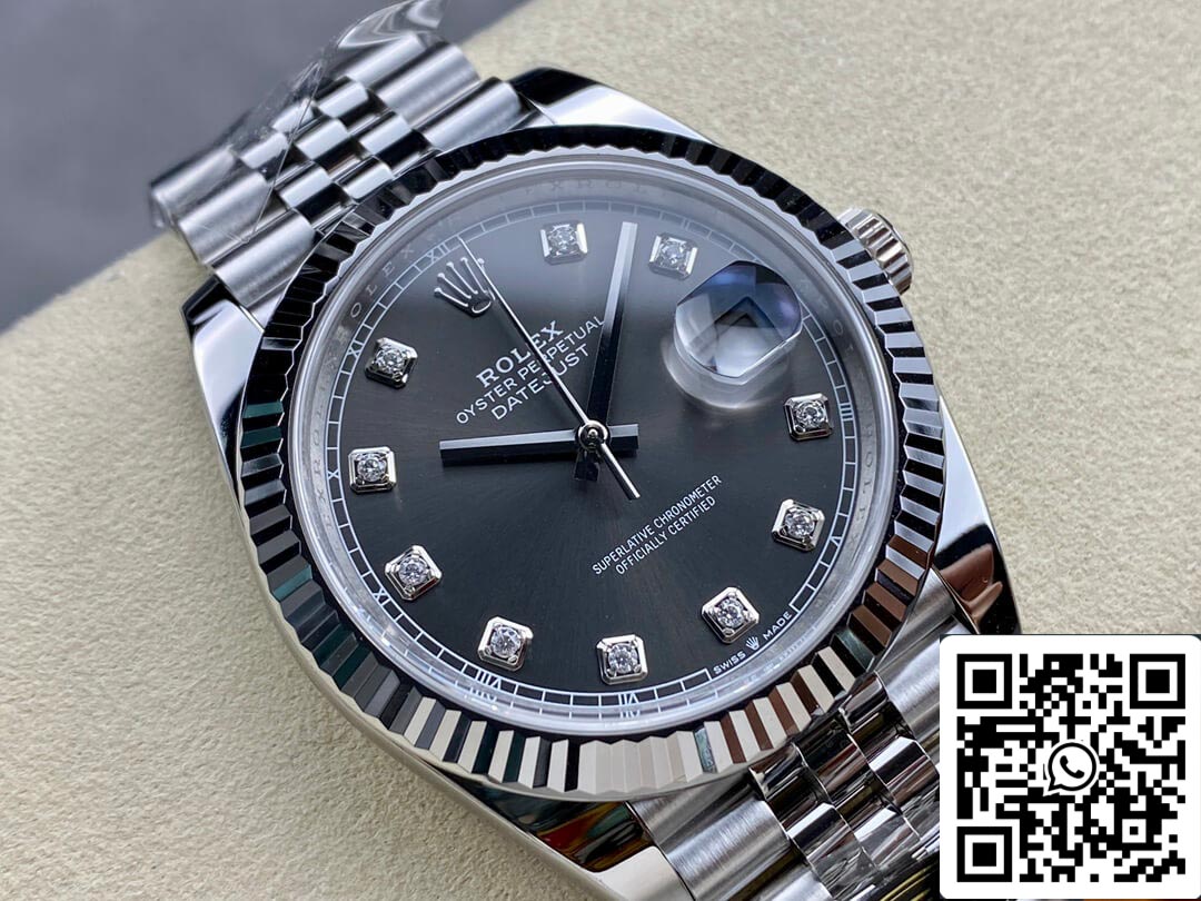 Rolex Datejust M126334-0006 1:1 Melhor Edição Clean Factory Mostrador Cinza