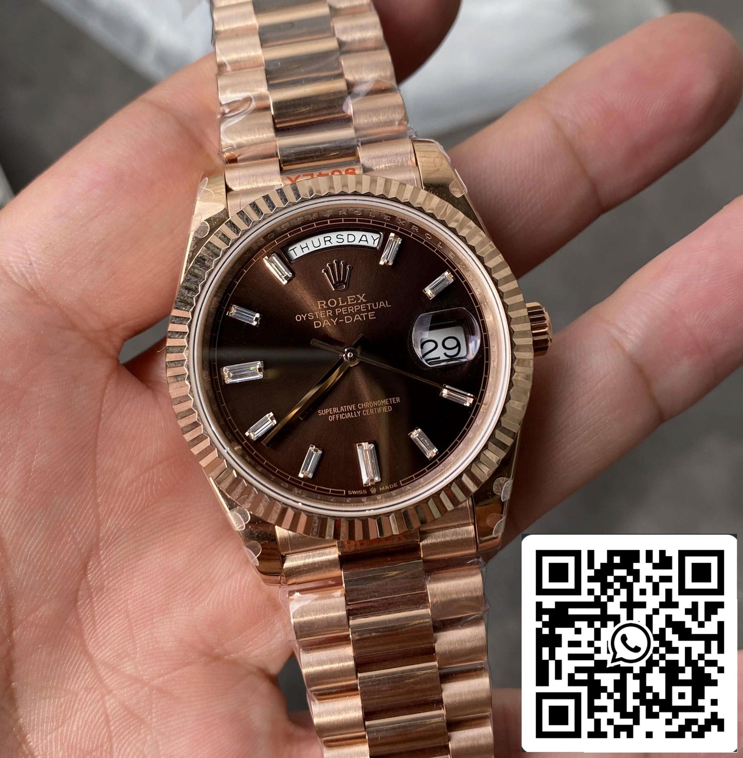 Rolex Day Date M228235-0003 1:1 Best Edition GM Factory V2 Chocolate Dial