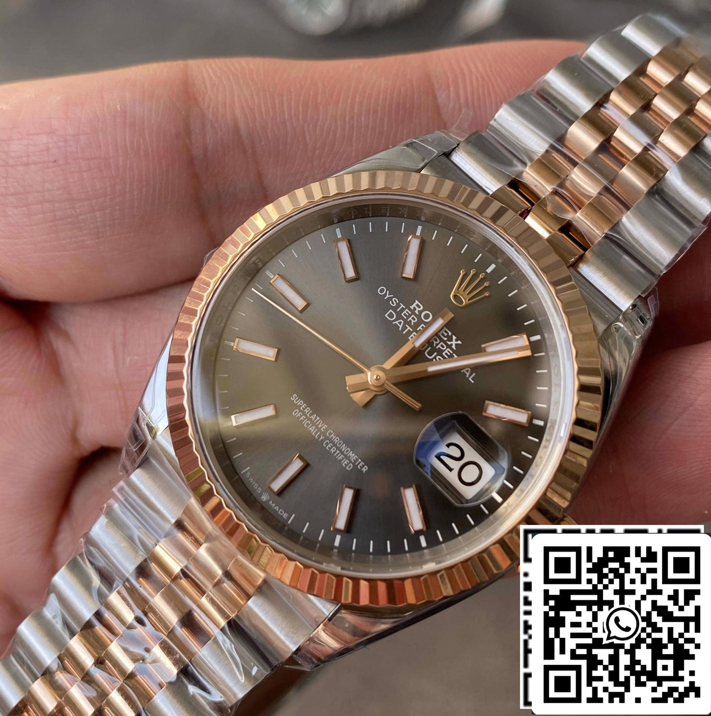 Rolex Datejust M126231-0013 36MM 1:1 Melhor Edição VS Mostrador Cinza de Fábrica