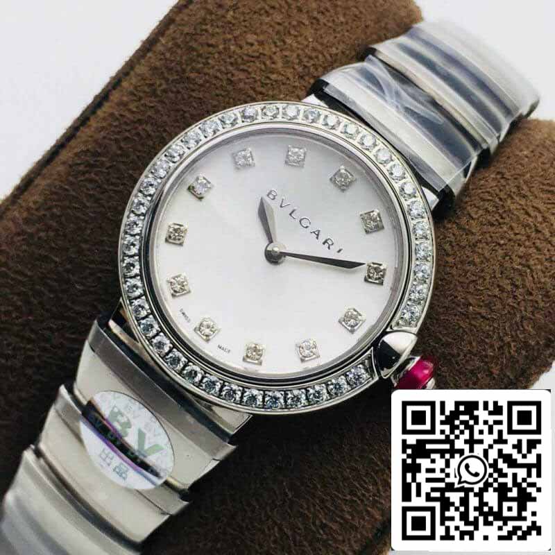 Bvlgari LVCEA 1:1 Best Edition BV Factory Cadran blanc serti de diamants