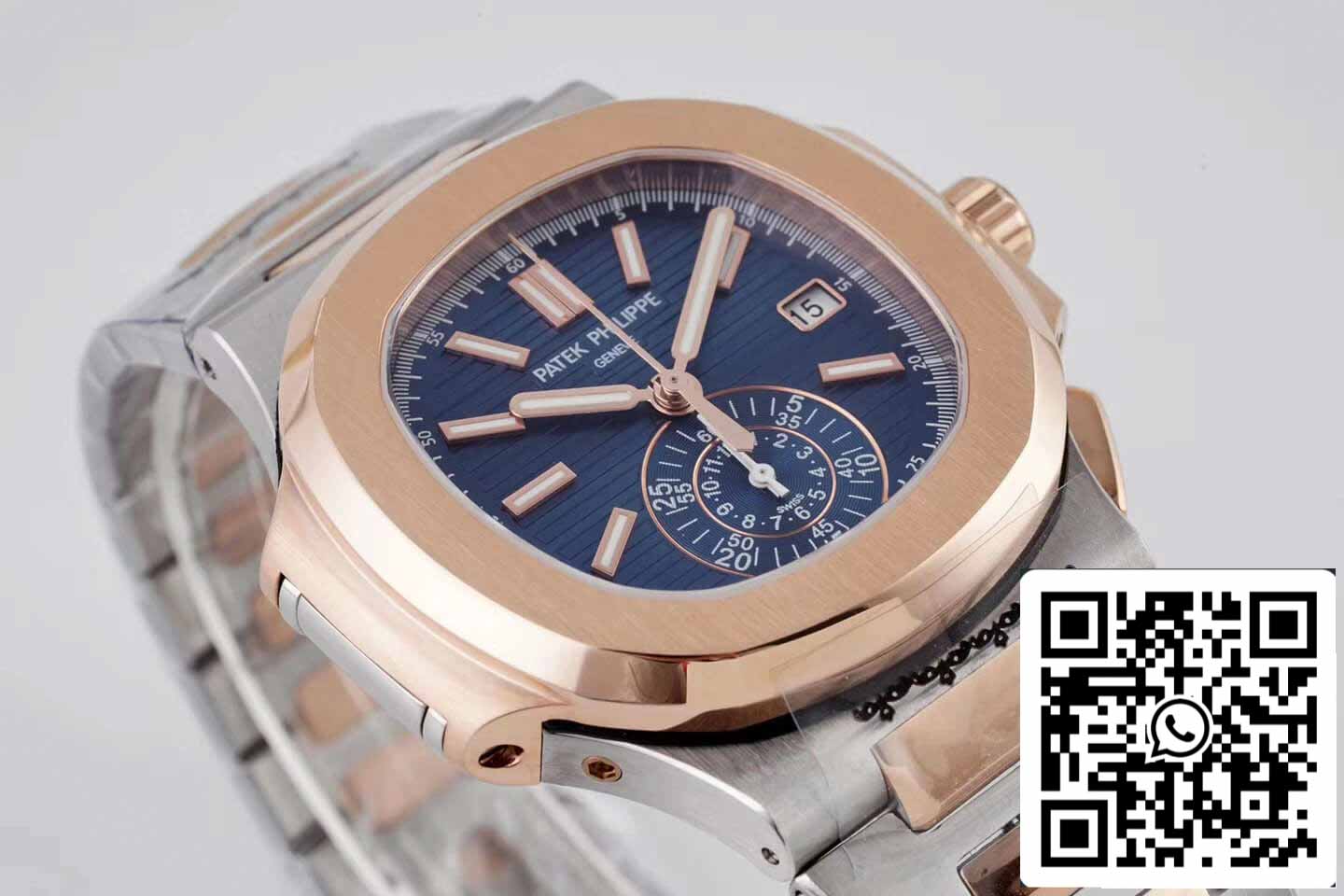 Patek Philippe Nautilus 5980/1AR-001 1:1 Melhor Edição 3K Factory V2 Mostrador Azul