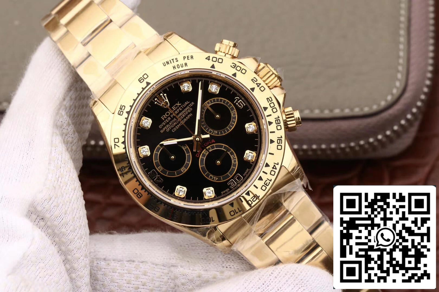 Rolex Daytona Cosmograph M116508-0008 1:1 Best Edition JH Factory quadrante in oro giallo con diamanti