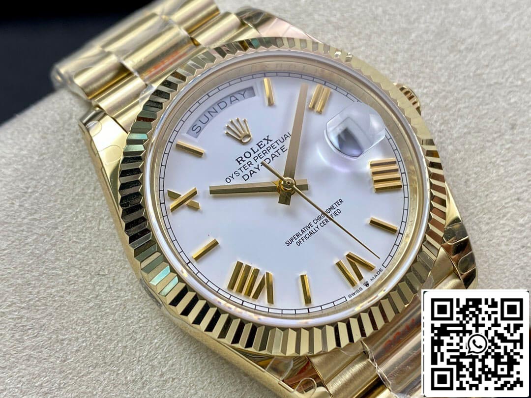 Rolex Day Date M228238-0042 1:1 Meilleure édition EW Factory Cadran blanc