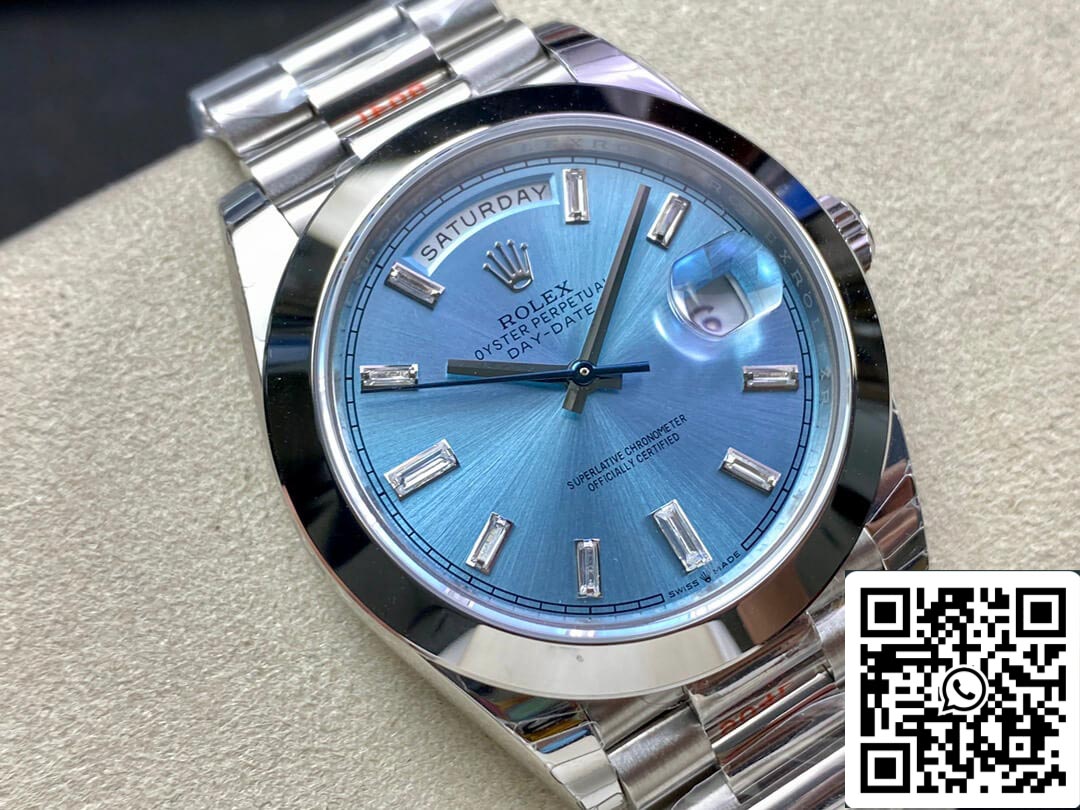 Rolex Day Date 228206 1:1 Meilleure édition EW Factory Cadran bleu glace