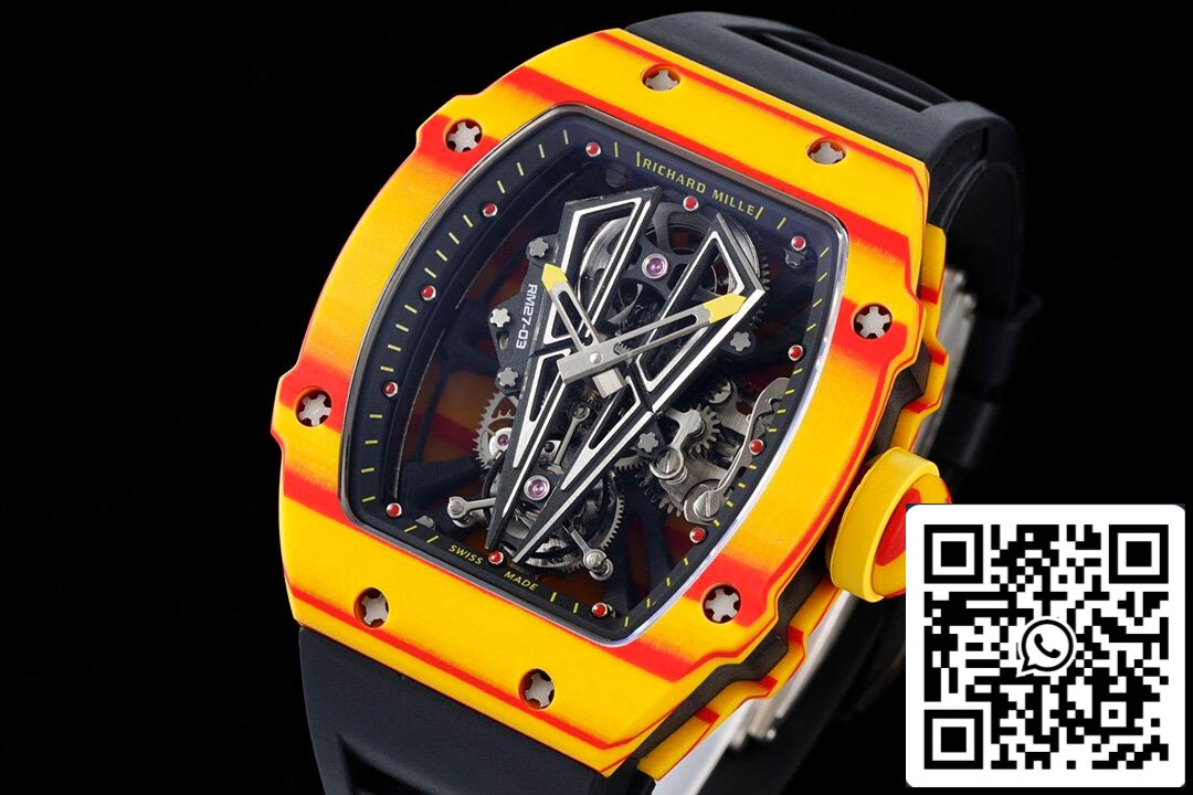 Richard Mille RM27-03 Rafael Nadal Tourbillon 1:1 Best Edition RM Factory Rubber Strap