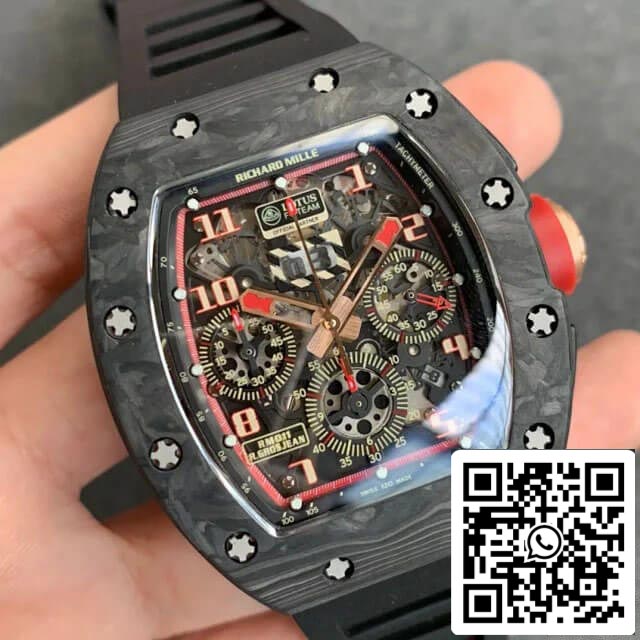 Richard Mille RM-011 1:1 Best Edition KV Factory V2 Geschmiedetes Carbon Black Strap