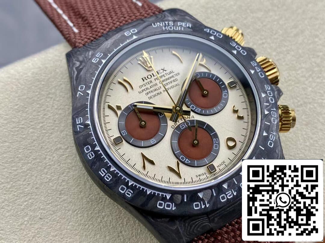 Rolex Daytona Cosmograph Diw Custom Version 1:1 Best Edition Noob Factory Brown Strap