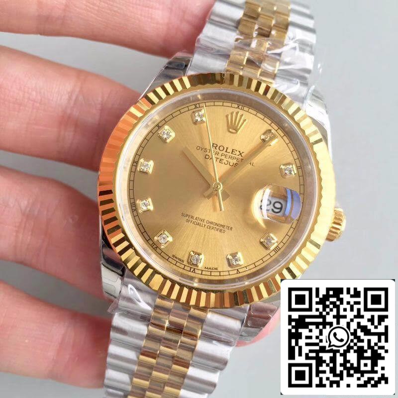 Rolex Datejust II 41mm 116333 EW Factory 1:1 Melhor Edição Suíça ETA2824 Mostrador Champagne