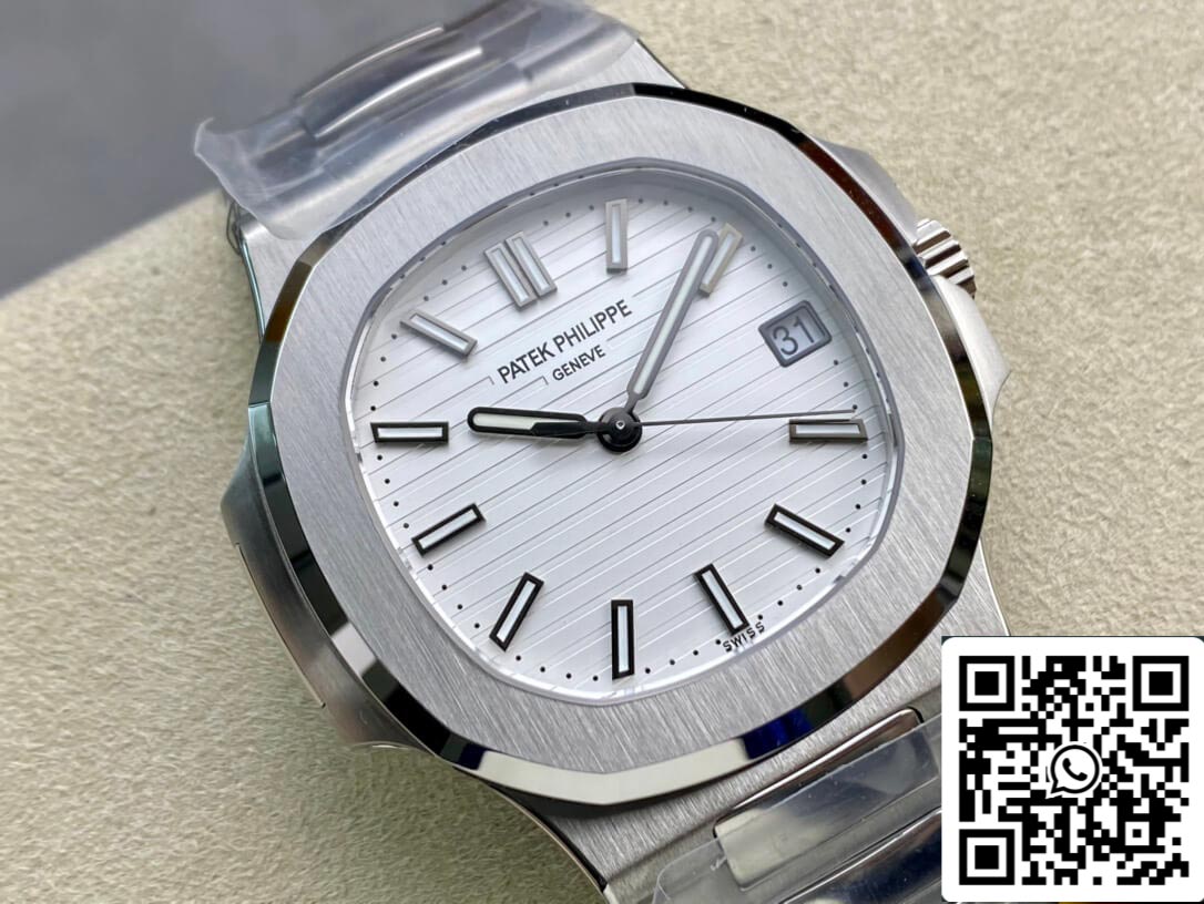 Patek Philippe Nautilus 5711/1A-011 1:1 Mejor Edición 3K Esfera Blanca de Fábrica