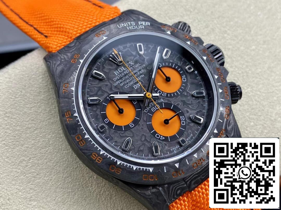 Rolex Daytona Cosmograph Diw Version personnalisée 1: 1 Meilleure édition Noob Factory Bracelet orange