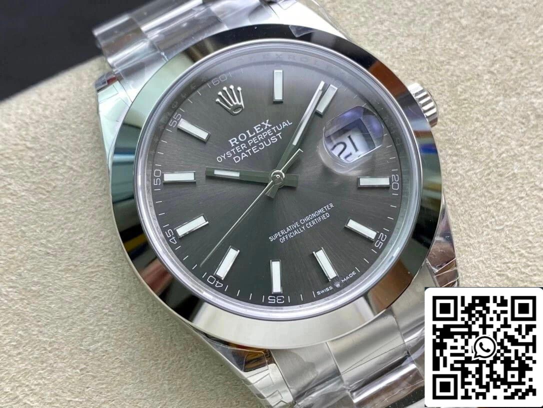 Rolex Datejust M126300-0007 41MM 1:1 Melhor Edição VS Mostrador Cinza de Fábrica