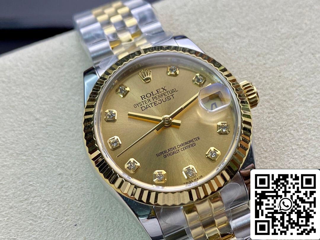 Rolex Datejust M278273-0026 31MM 1:1 Melhor Edição EW Factory Mostrador Champagne