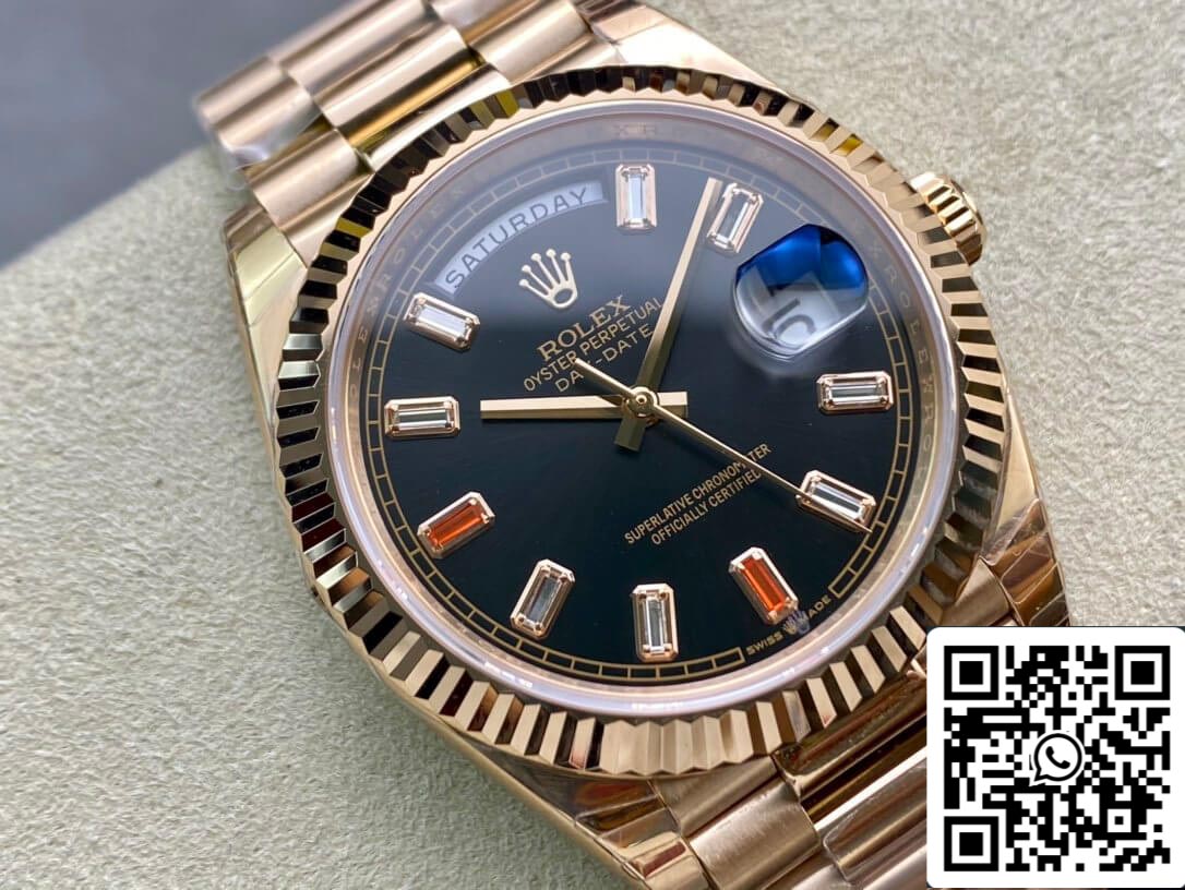 Rolex Day Date 40MM 1:1 Melhor Edição EW Factory Ouro Rosa