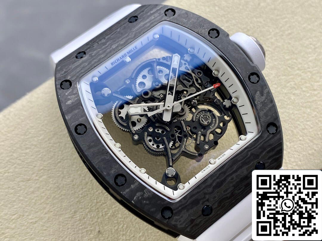 Richard Mille RM-055 1:1 Meilleure édition BBR Factory Bracelet blanc