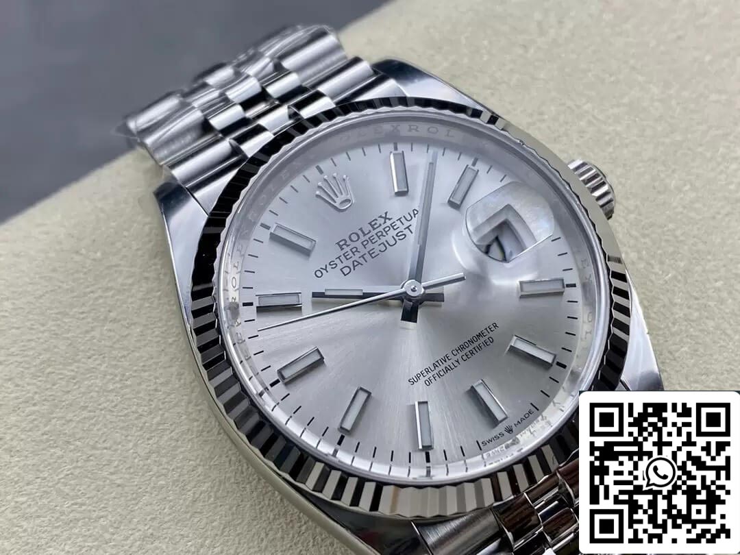 Rolex Datejust M126234-0013 36MM 1:1 Melhor Edição Clean Factory Mostrador prateado