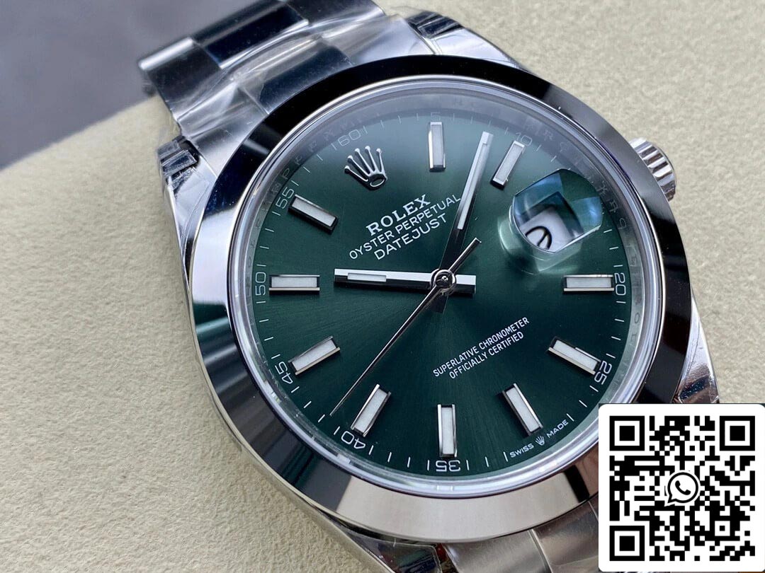 Rolex Datejust M126300-0019 41MM 1:1 Melhor Edição VS Factory Mostrador Verde