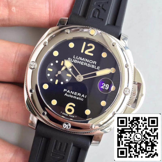 Panerai Luminor Submersible PAM024 Montres mécaniques 1:1 Meilleure édition suisse ETA7750 Cadran noir Superlumed