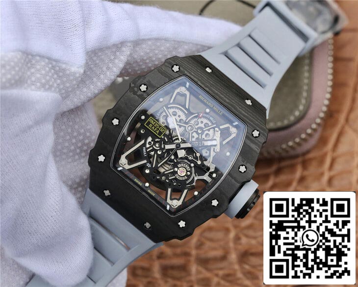 Richard Mille RM-035 KV Factory 1:1 Melhor Edição Fibra de Carbono Preto