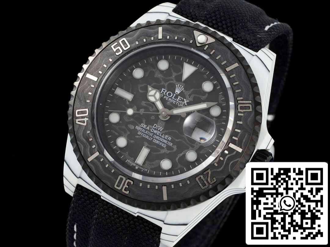 Rolex Sea-Dweller 1:1 Meilleure édition Diw Factory Bracelet noir en fibre de carbone