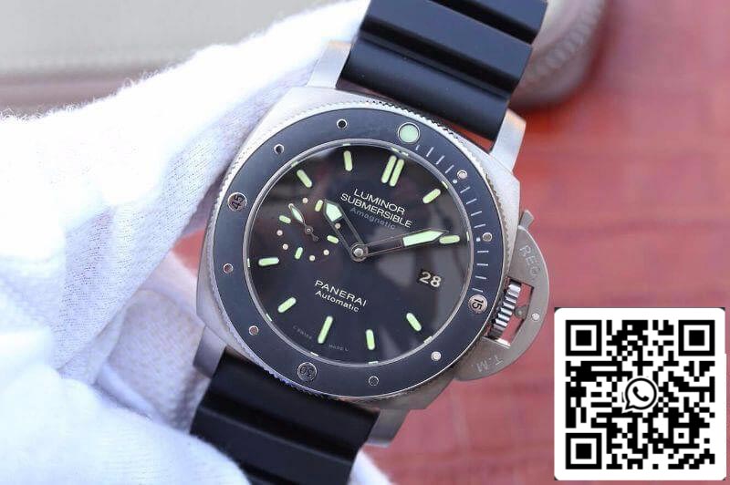 Panerai Luminor Submersible PAM389 VS usine 1:1 Meilleure édition suisse ETA P9000 Bracelet en caoutchouc noir