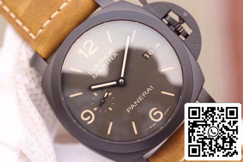 Panerai Luminor PAM386 VS Factory 1:1 Meilleure édition suisse ETA P9000 Cadran et aiguilles gris superluminés