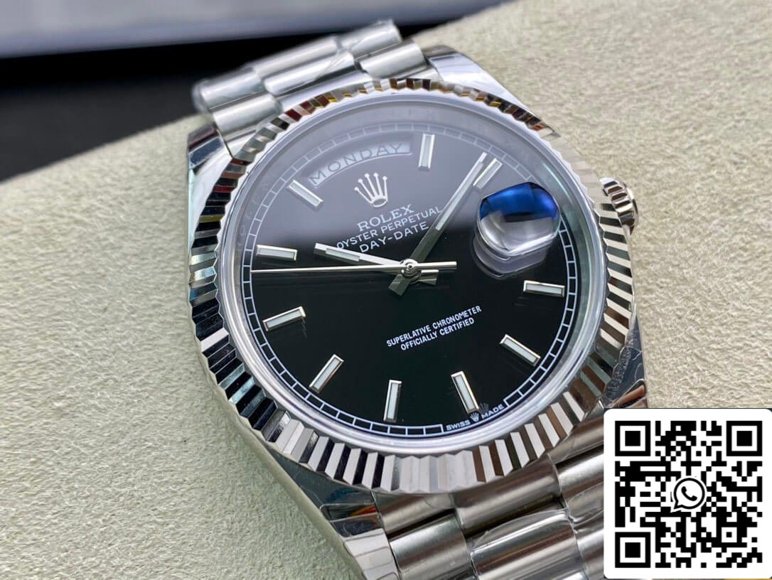 Rolex Day Date M228236-0003 1:1 Meilleure édition EW Factory Cadran noir