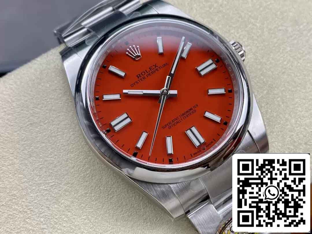 Rolex Oyster Perpetual M124300-0007 41MM 1:1 Best Edition Clean Factory Korallenrotes Zifferblatt