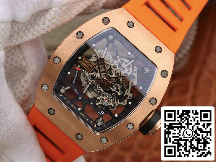 Richard Mille RM035 Americas KV Factory 1:1 Melhor Edição Pulseira Laranja