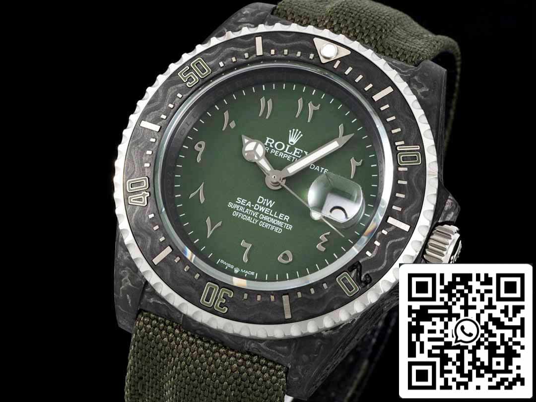 Rolex Sea-Dweller 1:1 Best Edition Diw Factory Carbon Fiber Green Dial