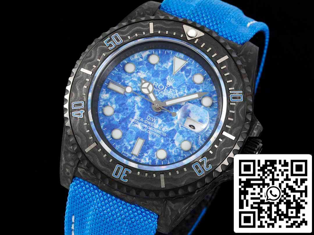 Rolex Sea-Dweller 1:1 Meilleure édition Diw Factory Cadran bleu en fibre de carbone