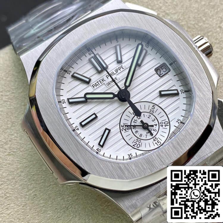 Patek Philippe Nautilus 5980/1A-019 1:1 Meilleure édition 3K Factory V2 Cadran blanc