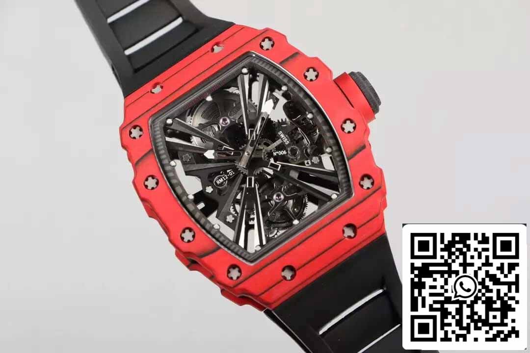 Richard Mille RM12-01 Tourbillon 1:1 Mejor edición RM Factory Caja roja Correa de caucho negra