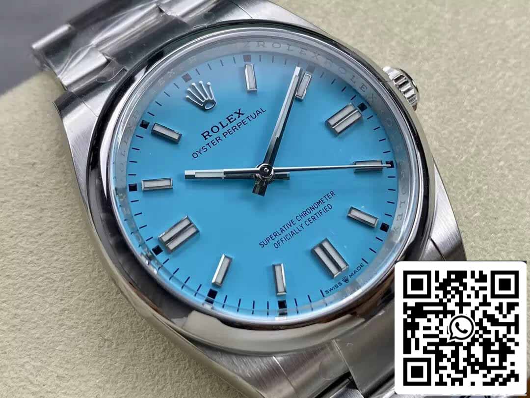 Rolex Oyster Perpetual M126000-0006 36MM 1:1 Best Edition Clean Factory türkisblaues Zifferblatt