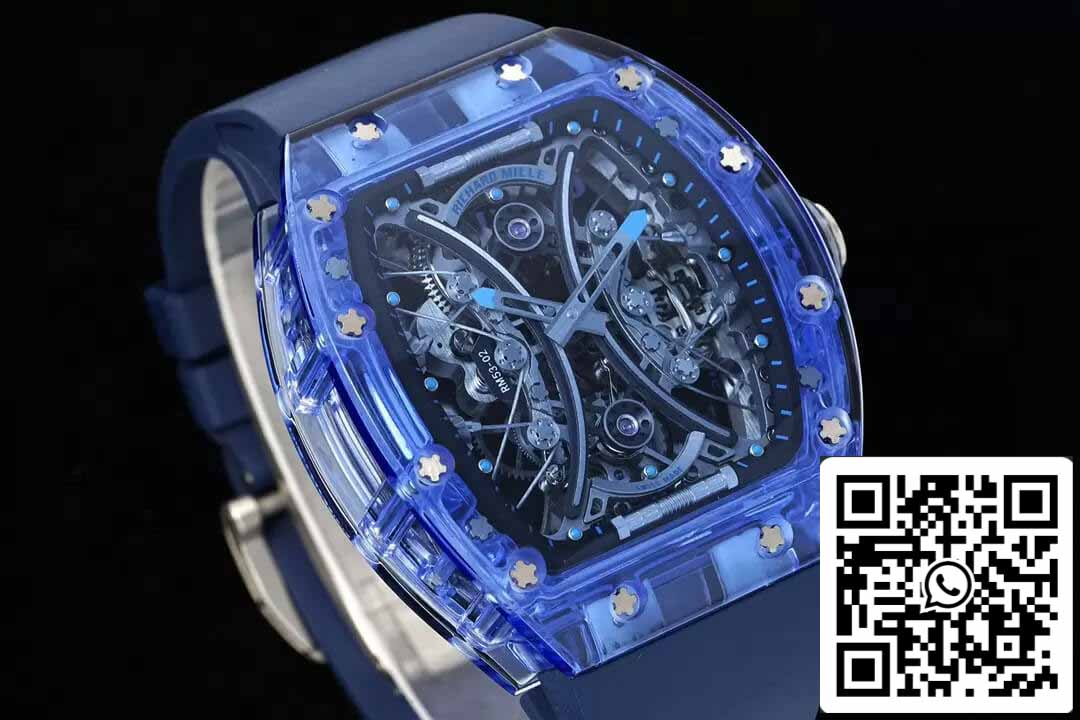 Richard Mille RM053-02 Tourbillon 1:1 Meilleure édition RM Factory Cadran squelette bleu