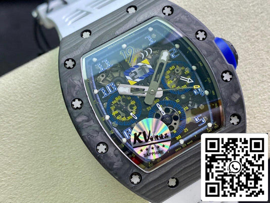 Richard Mille RM011 1:1 Best Edition KV Factory Carbonfaser-Weißarmband