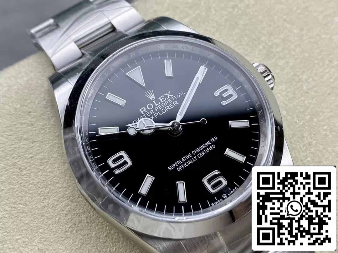 Rolex Explorer M124270-0001 36MM 1:1 Melhor Edição Clean Factory Mostrador Preto