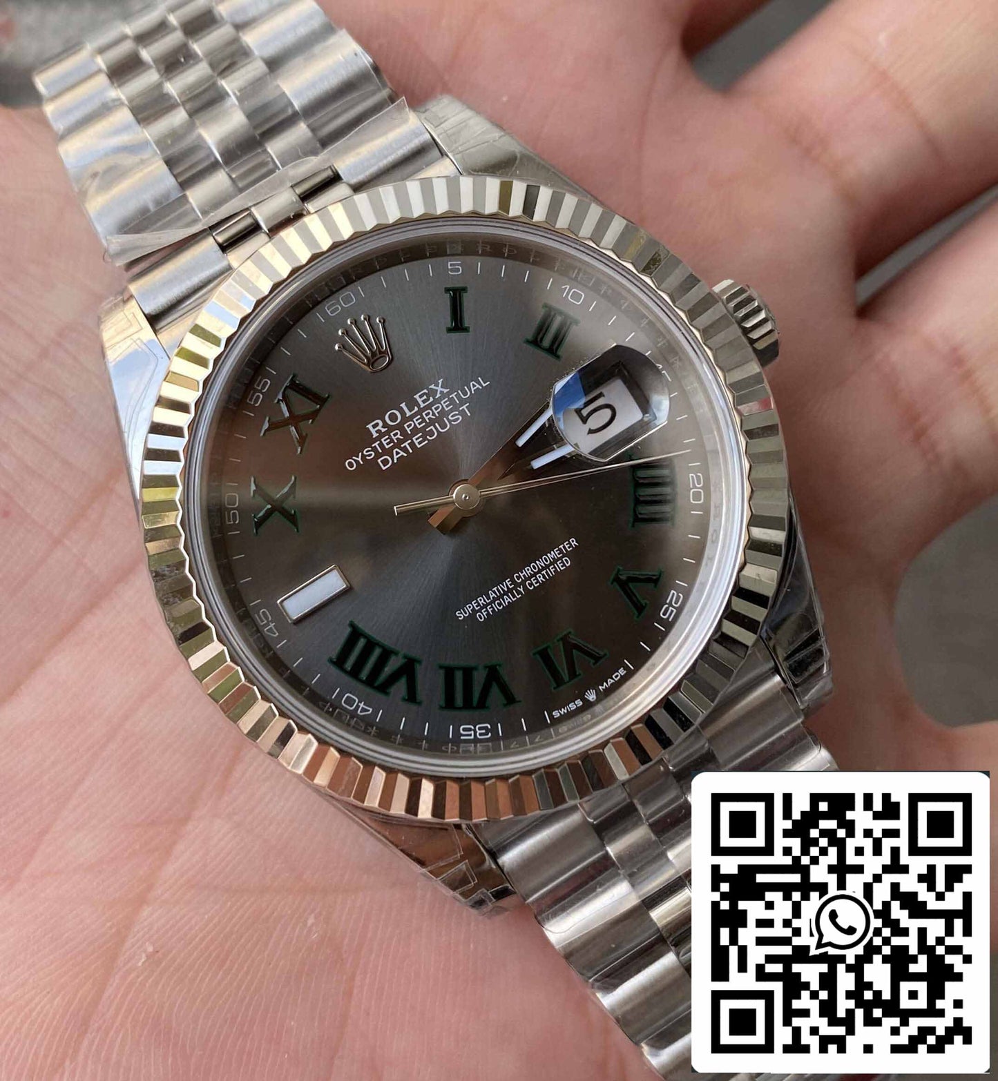 Rolex Datejust M126334-0022 41MM 1:1 Melhor Edição VS Factory Mostrador Verde